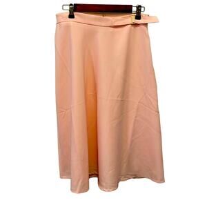 ANNE KLEIN Pastel Light Pink Midi Skirt Sz 6 30-32” Retro Classy Work Lined Knee
